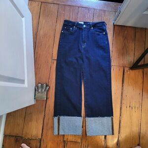 Pilcro Dark Blue Ankle Jeans